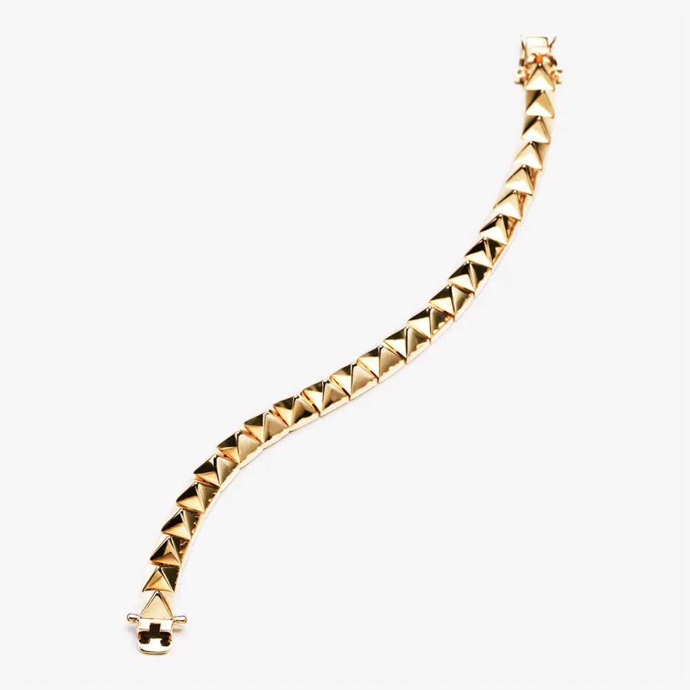 Eddie Borgo Small Pyramid Bracelet Gold